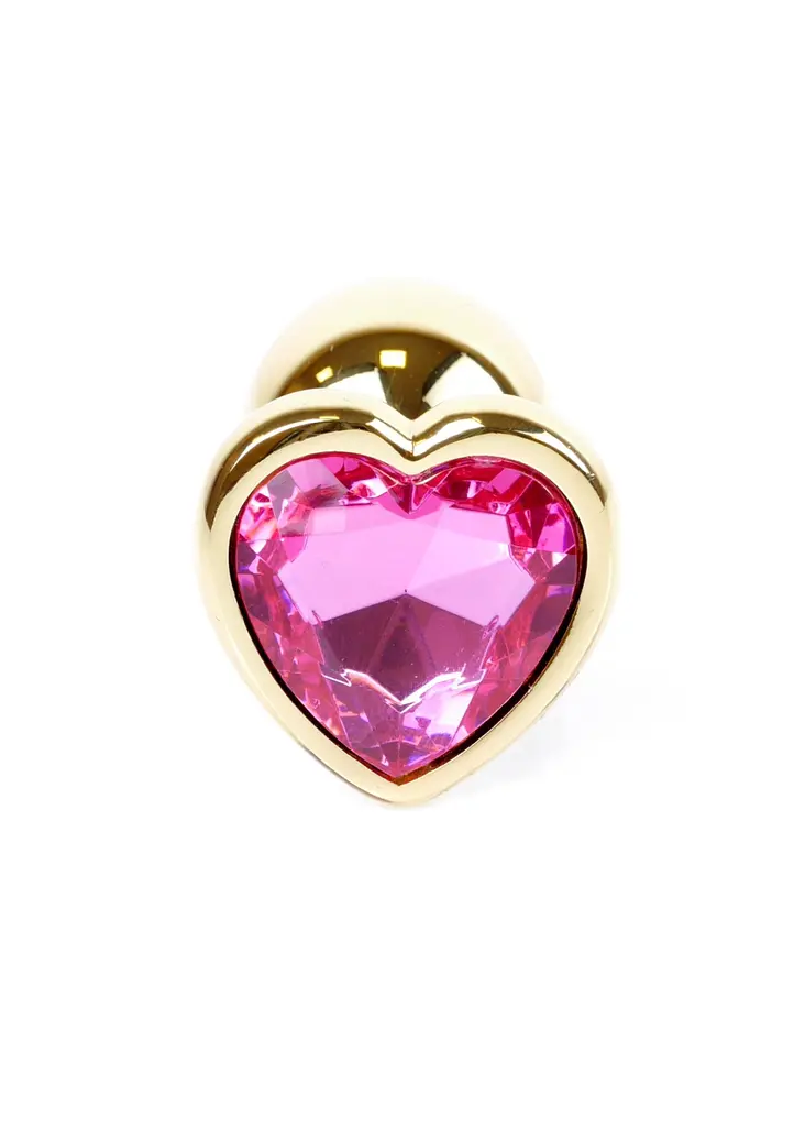 Анальна пробка - Jewellery Gold Heart Plug Pink - фото 4