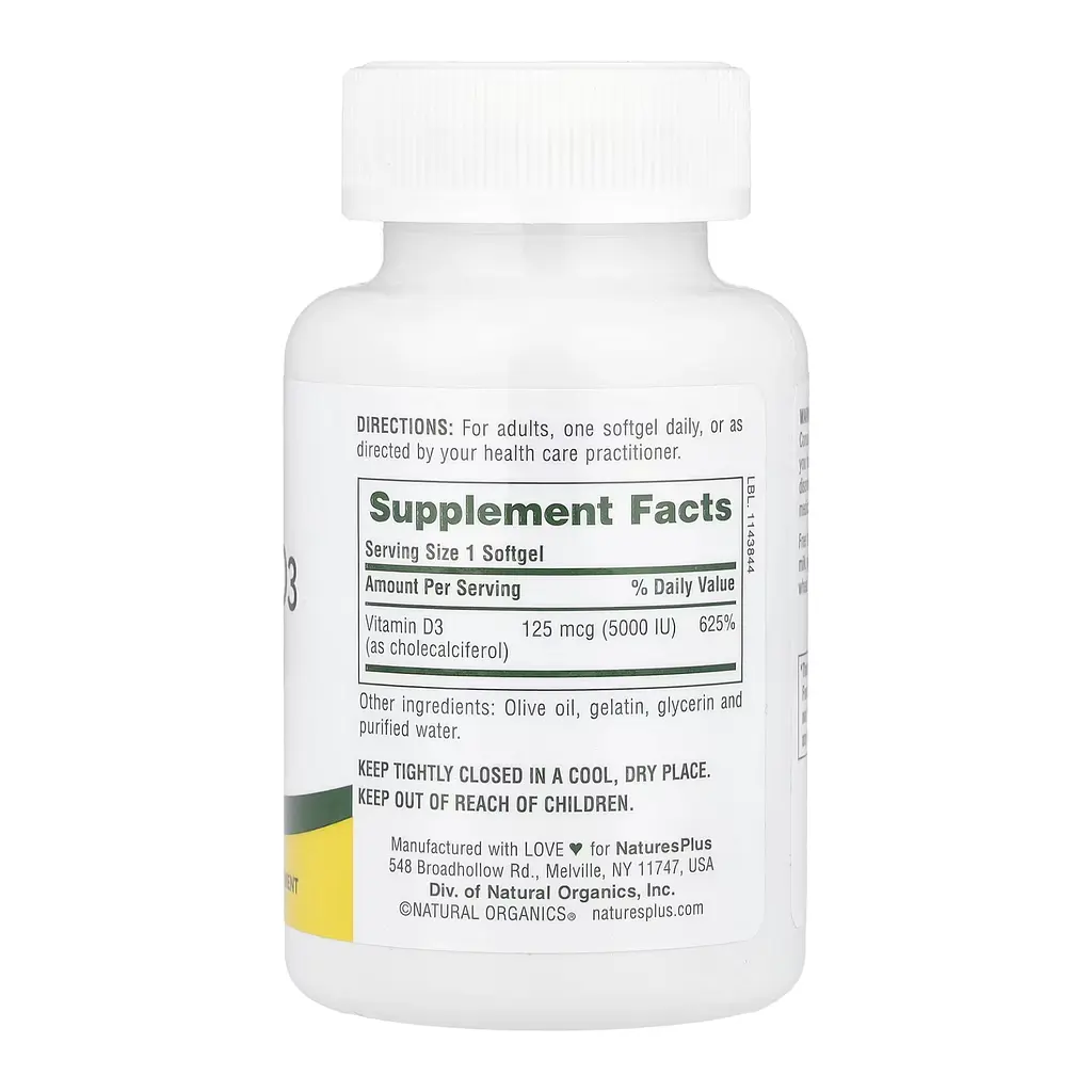 Вітамін D3 Vitamin D3 5000 IU - 60 softgels - фото 2