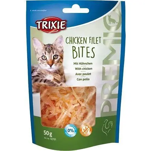 Ласощі для котів Trixie Premio Chicken Filet Bites Сушене куряче філе 50 г