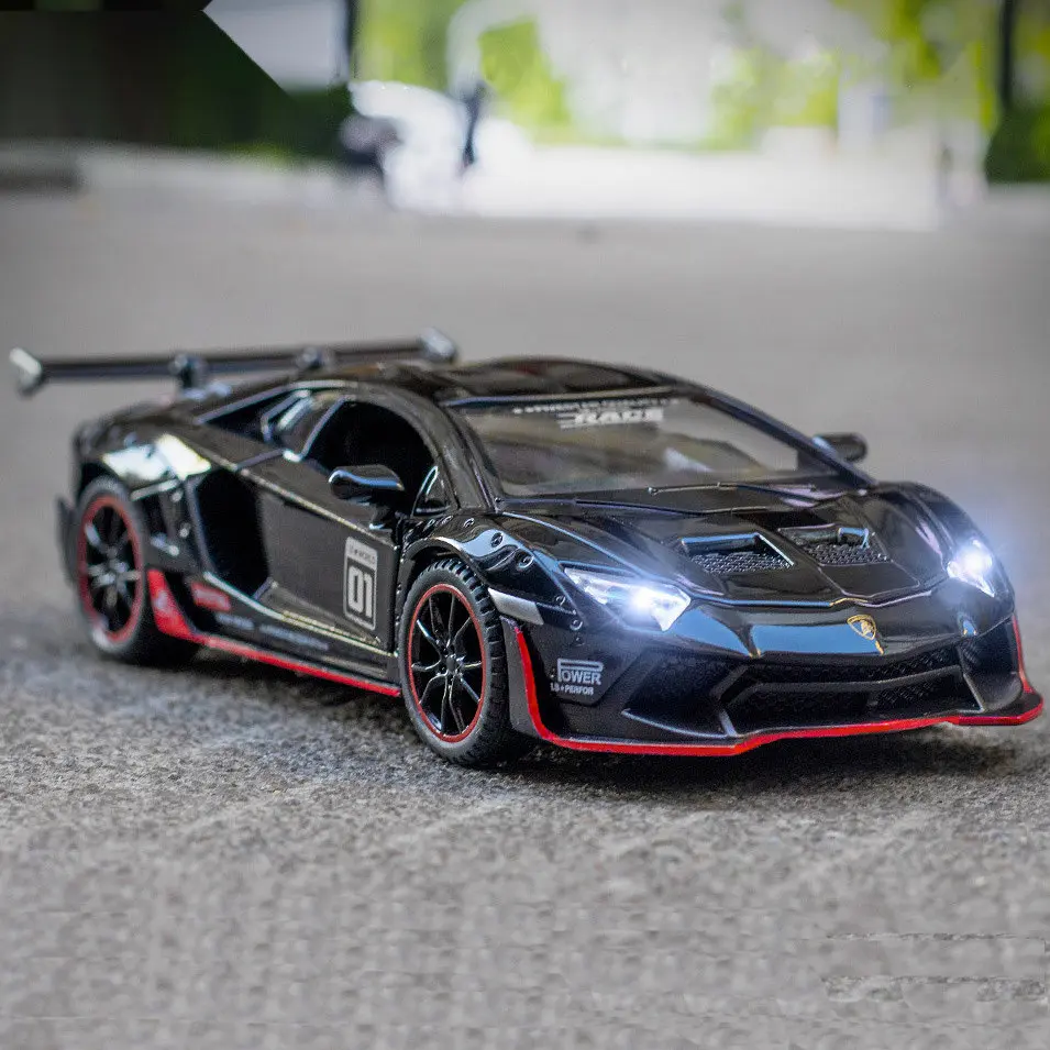 Колекційна металева модель автомобіля TK Group Lamborghini Aventador LP700-4 у широкому обвісі з інерцією, світлом та звуком 1:32 - фото 5