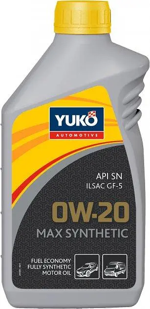 Автомобільна моторна олива YUKO MAX SYNTHETIC 0W-20 1л 4823110400913