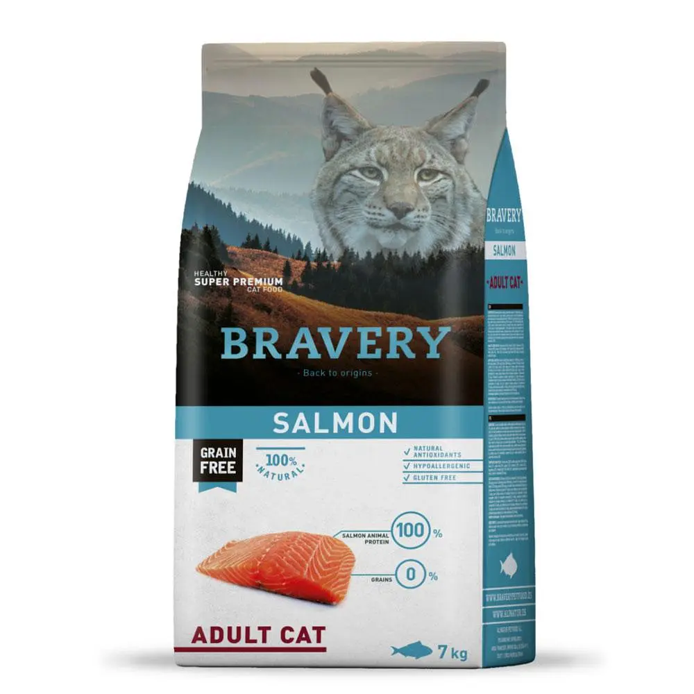 Сухий корм для котів Bravery Salmon Adult Cat з лососем 7 кг