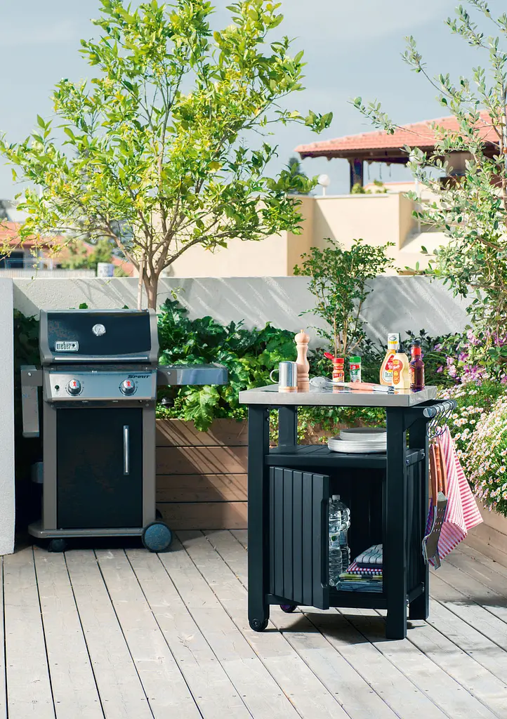 Стіл-буфет садовий для барбекю Keter Unity антрацит 105 л - фото 8