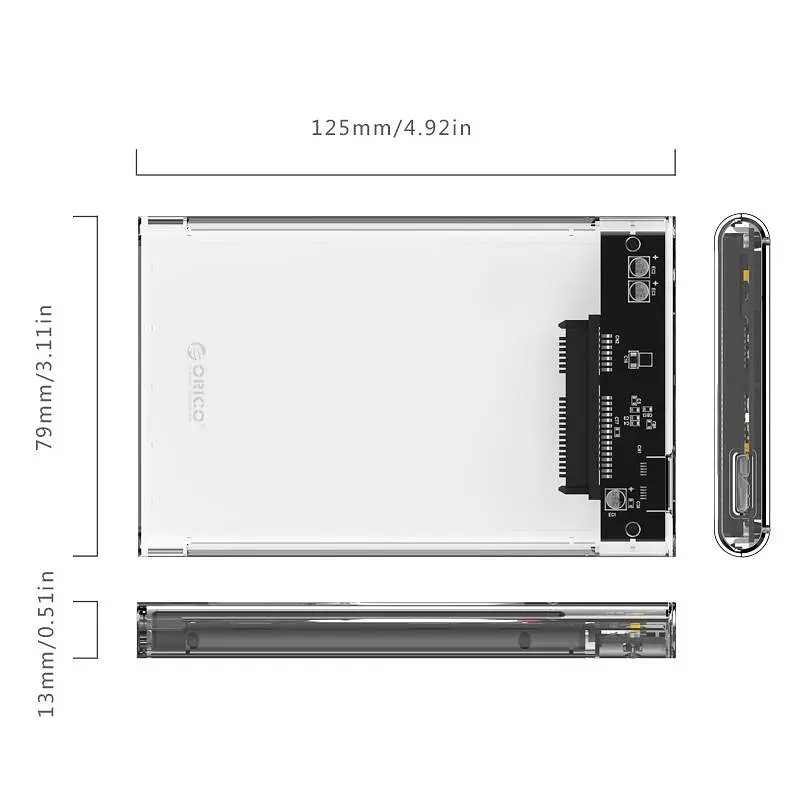 Зовнішня кишеня Orico HDD 2139U3-CR-BP (HC380169) - фото 2