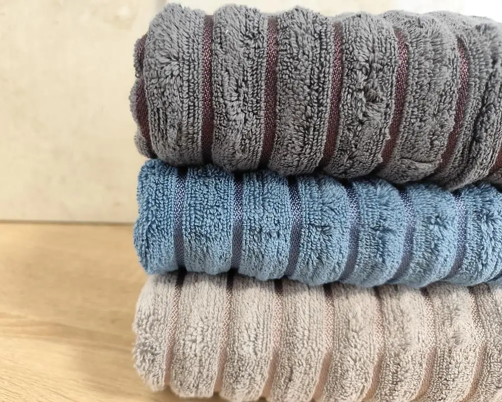 Набір махрових турецьких рушників Zeron 3 штуки 50х90 Microcotton Dalgali Desen - фото 2