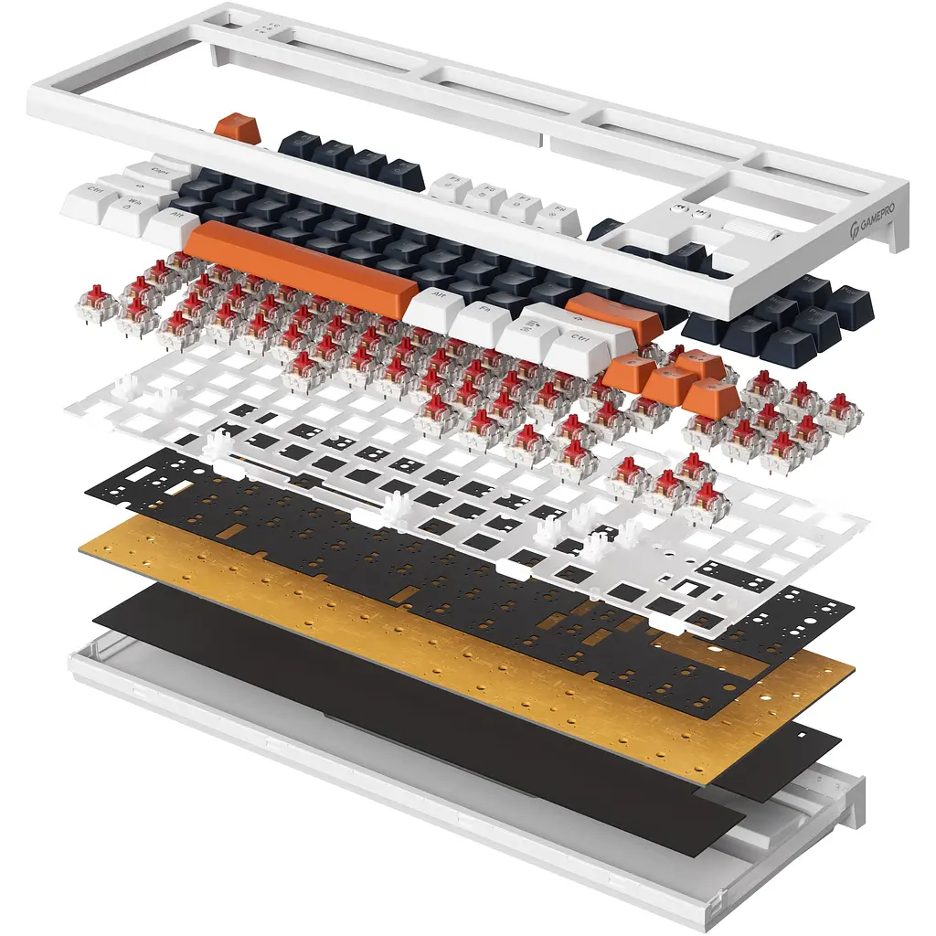 Клавиатура GamePro Red с Hot-Swap RGB White проводная механическая (MK180W) - фото 5