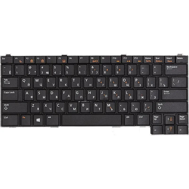 Клавіатура для ноутбука DELL Latitude E5420, E6420 чорна, чорний фрейм (KB315123)