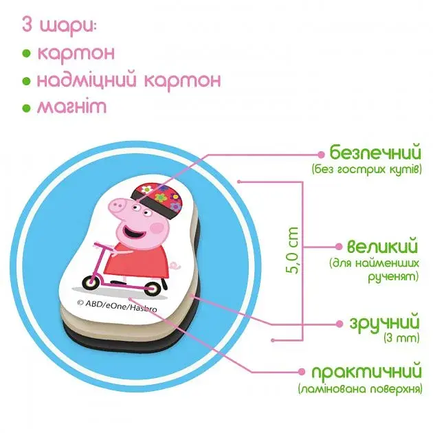 Набір магнітів Magdum Свинка Пеппа Сім'я Пеппи (МЕ 5031-04) - фото 3