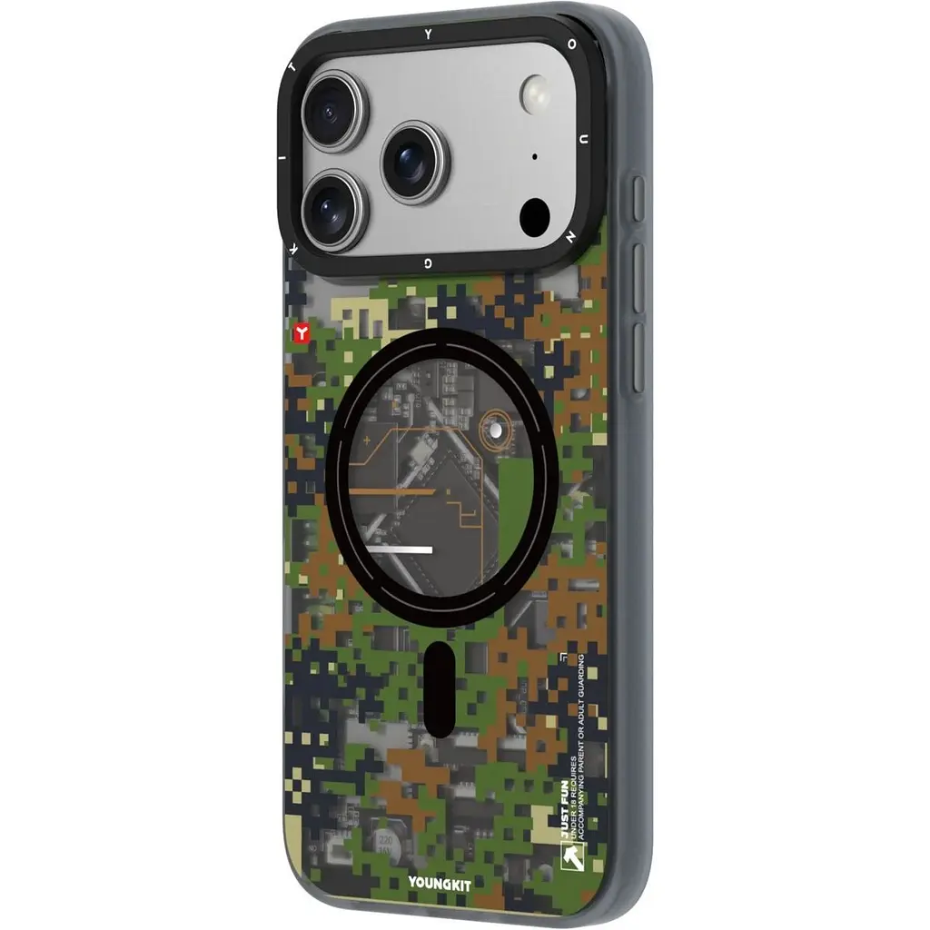 Чохол YoungKit Camouflage with Magnetic Ring для Apple iPhone 17 Pro Max Jungle Camo [168236] - фото 3