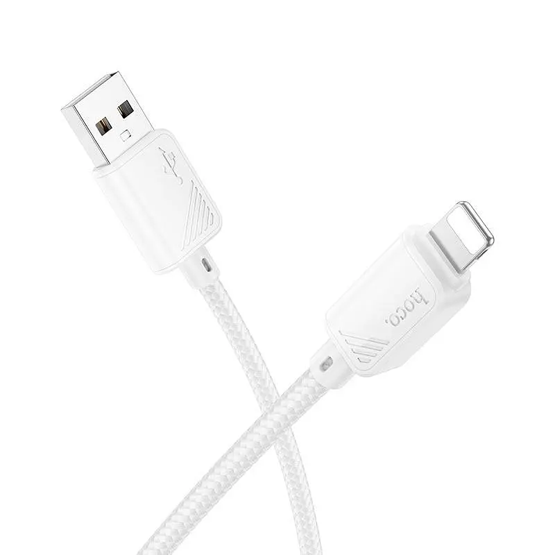 Кабель HOCO Lightning Beneficio charging data cable X113 1m 2.4A білий
