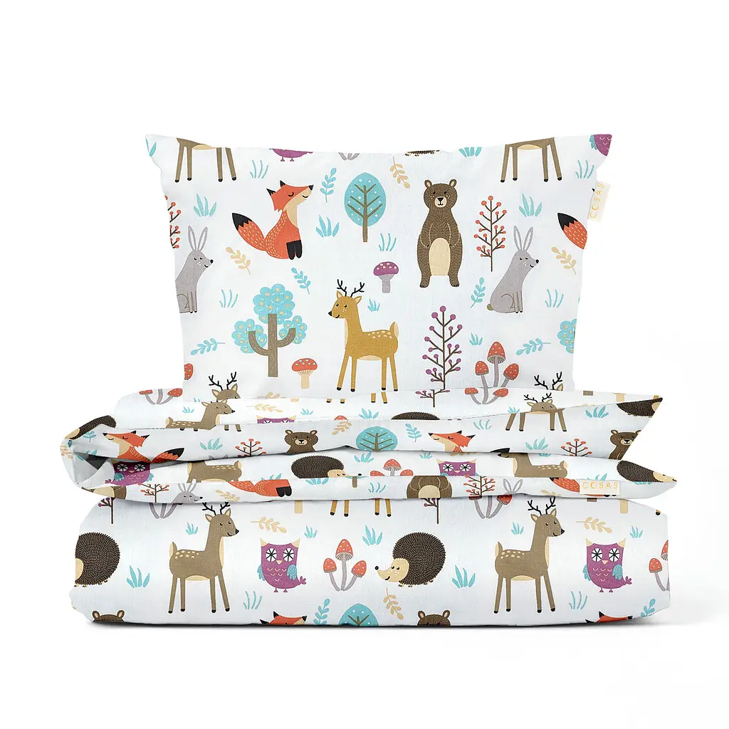 Дитяча постіль без простирадла COLORFUL ANIMALS COSAS (4822052109502)