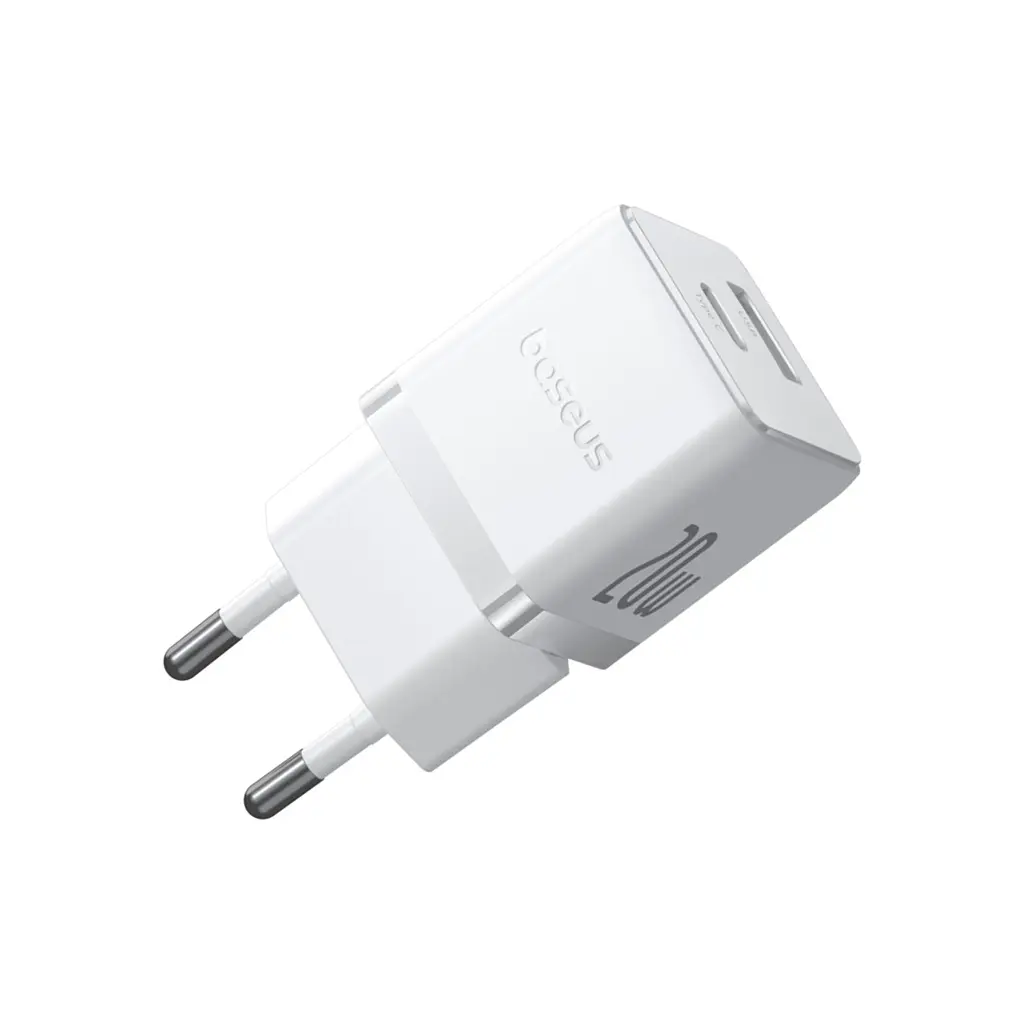 Зарядний пристрій Baseus Palm швидке заряджання USB-C + USB-A 20 Вт білий (P10111608213-00) - фото 4