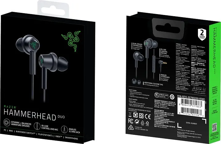 Наушники Razer Hammerhead Duo (RZ12-02790200-R3M1) - фото 5
