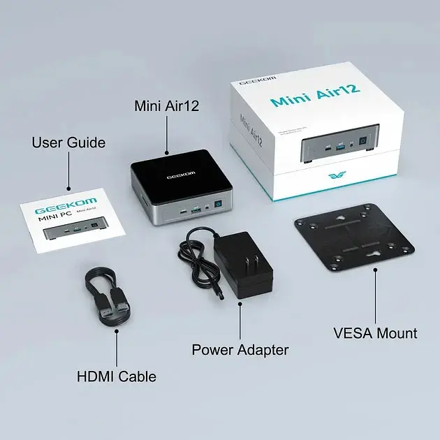 Неттоп Geekom Mini Air12 [GMAir12N100-16512-EU] [112040] - фото 3