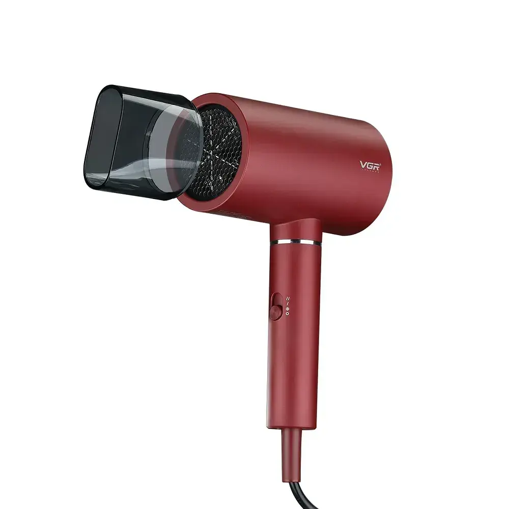 Професійний фен для волосся Intex VGR V-431 потужністю 1600-1800 Вт червоного кольору - фото 3