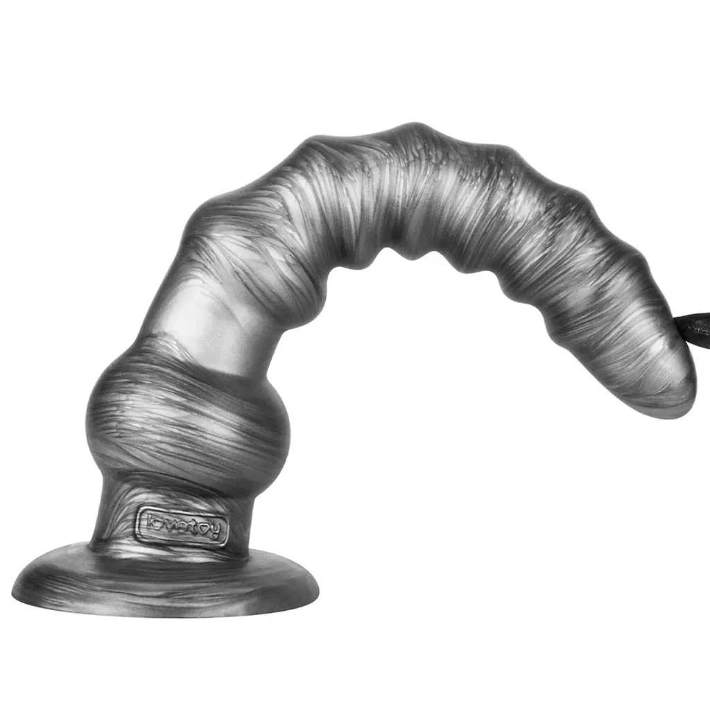 Вибратор King Sized Vibrating Vibrax Slider 12.5" 32.3 см серый - фото 5