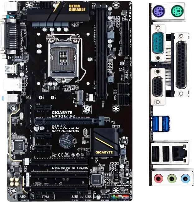 Материнська плата Gigabyte GA-H110-D3 LGA 1151v1 (GA-H110-D3) Б/В - фото 3