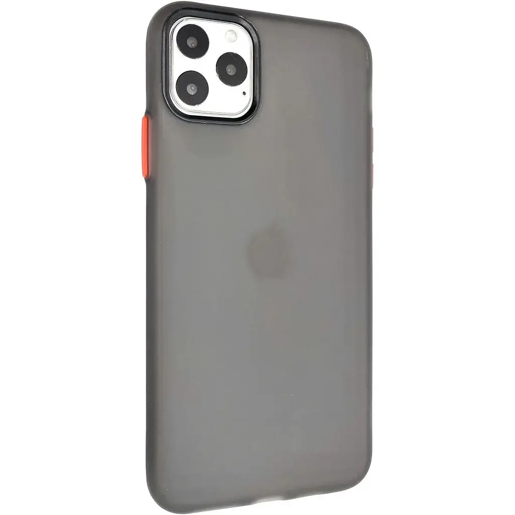 Чохол-накладка DK Silicone Matting Silk для Apple iPhone 11 Pro (black / red) - фото 2