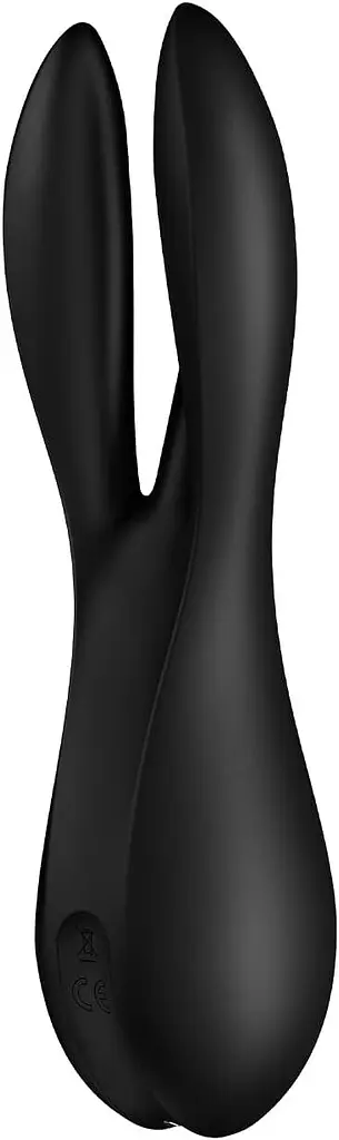 Кліторальний вібратор Satisfyer Threesome 2 Black, 3 гнучкі пальчики, 3 мотори - фото 4