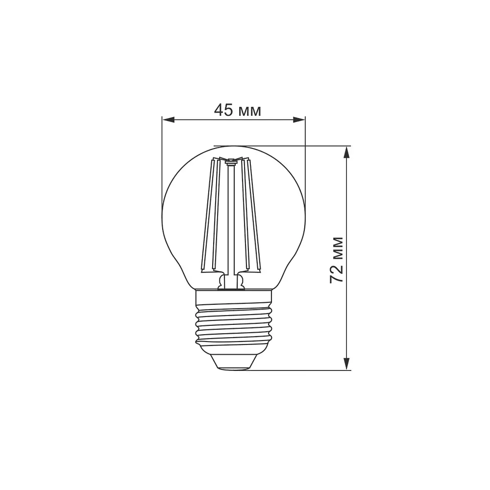 LED-лампа Titanum Filament G45 4W E27 4100K (25525-000) - фото 3