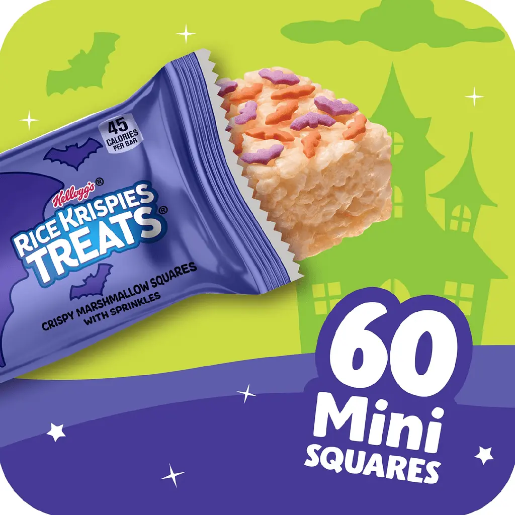 Рисові батончики Kellogg's Rice Krispies Treats Spooky Minis 60 шт, 660г - фото 6