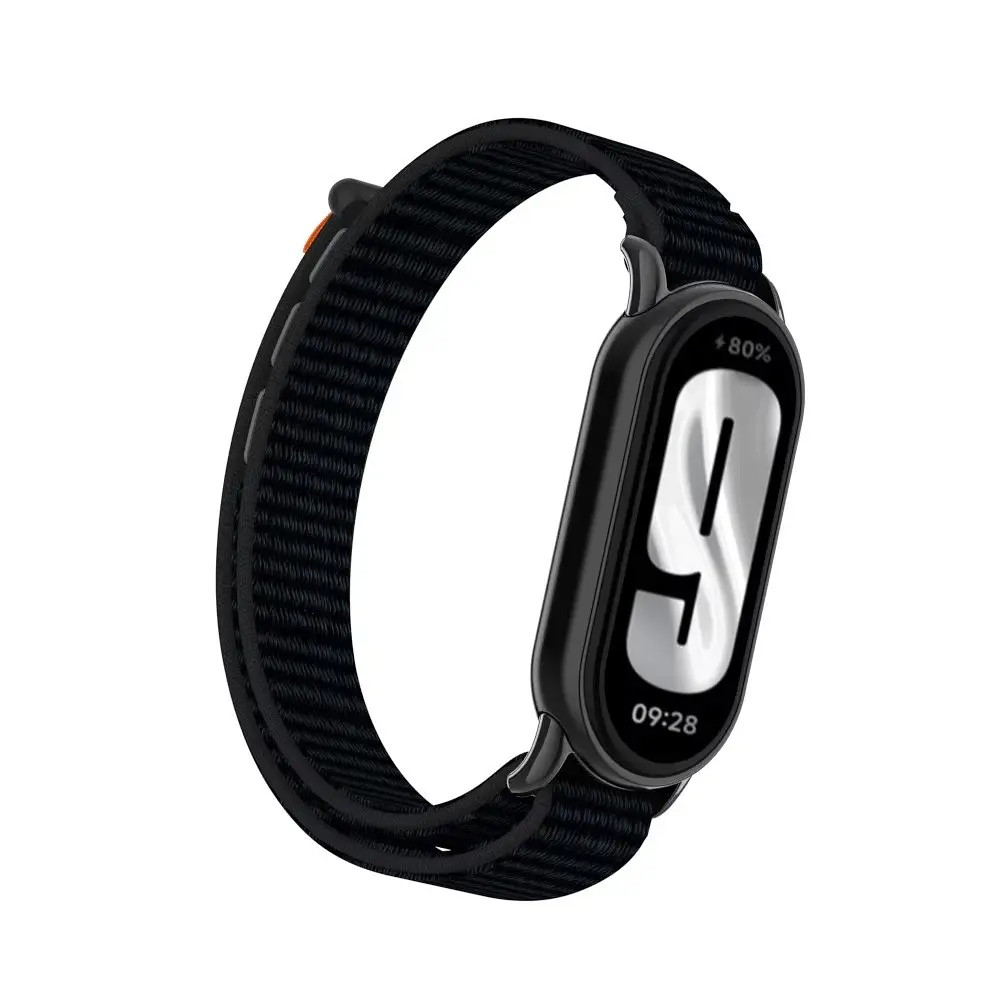 Ремешок Amazfeel для фитнес-браслета Mi Band 8 и 9 нейлоновый черный - фото 2