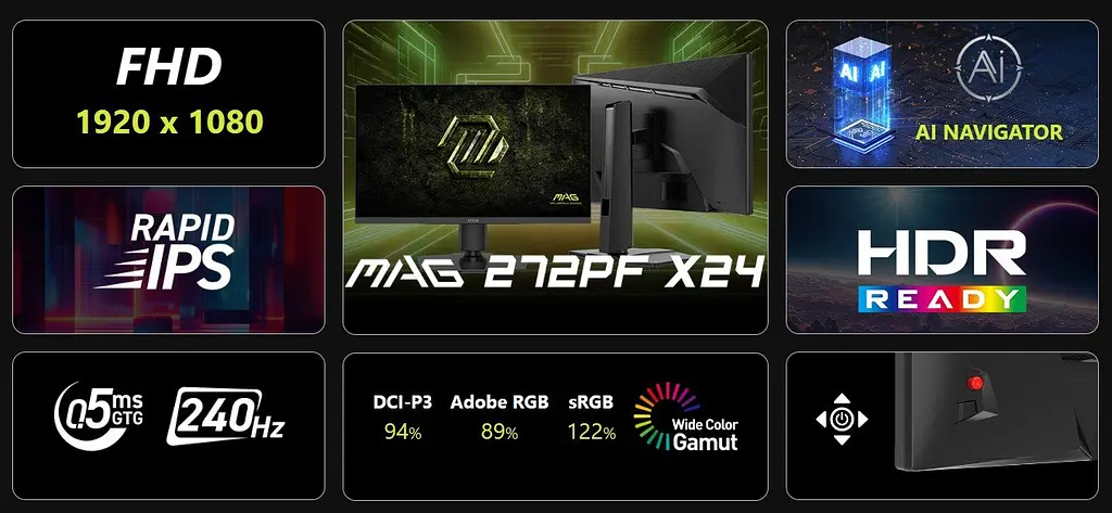 Монітор MSI 27" MAG 272PF-X24 teh0024890 - фото 9
