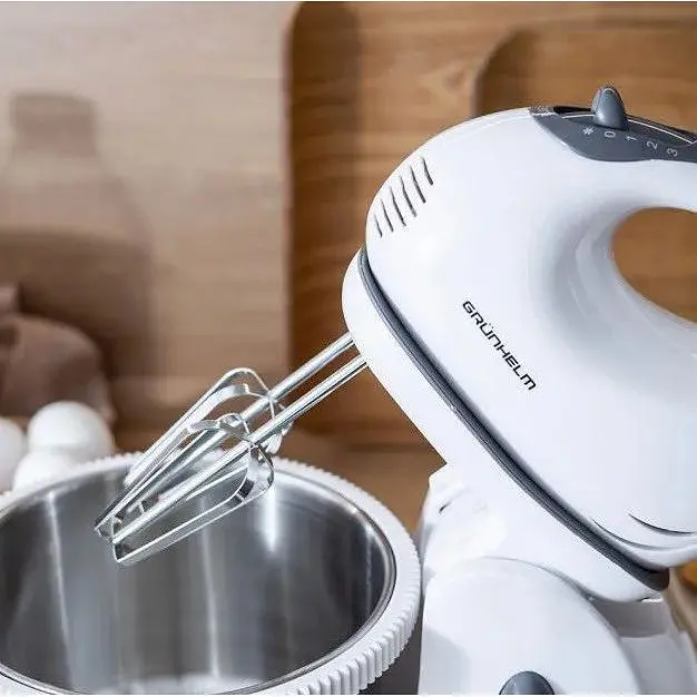 Стационарный электрический ручной миксер Grunhelm GRM 660 400 Вт кухонный с насадками - фото 3