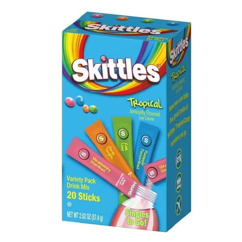 Порошковий напій Skittles Tropical Singles To Go Variety Pack 57.4 г - фото 2