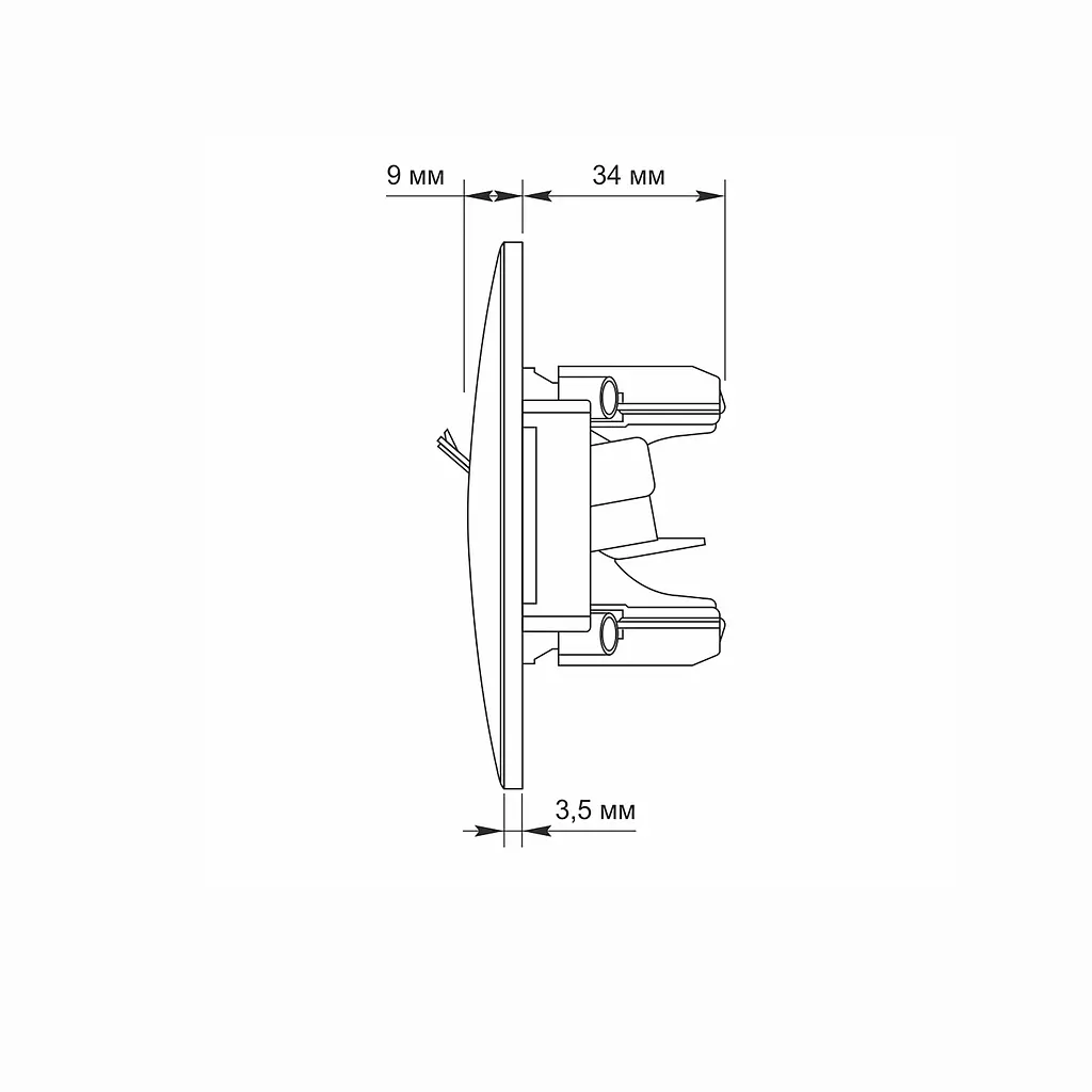 Розетка CAT6+CAT3 подвійна чорний графіт VIDEX BINERA VIDEX (24574-000) - фото 6