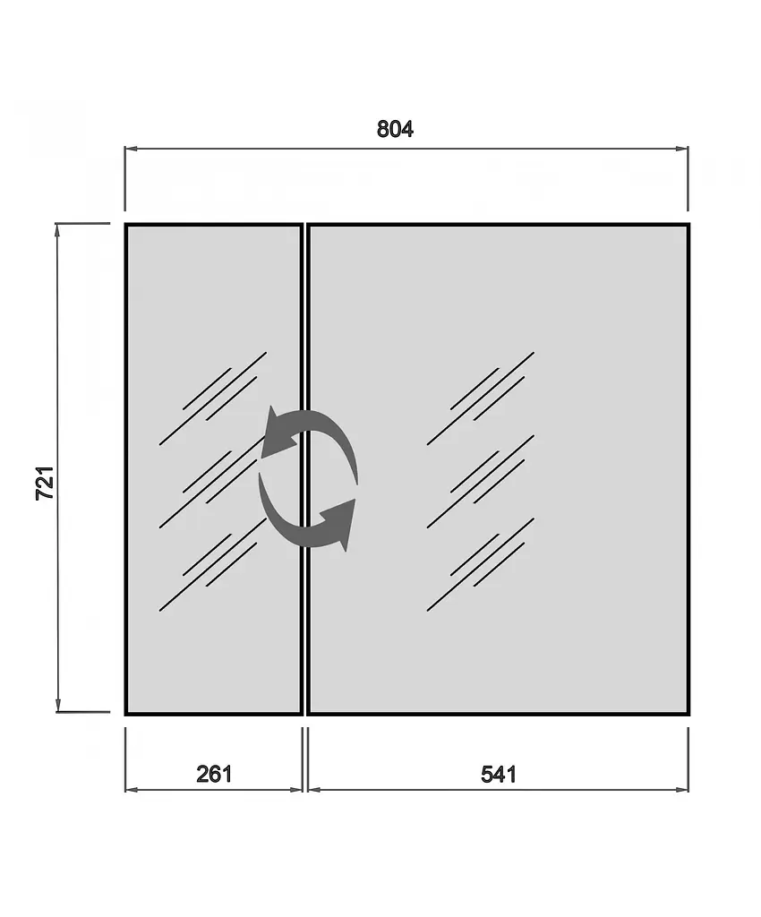 Дзеркальна шафа Мойдодир для ванної кімнати ЗШ-80x70, Білий - фото 2