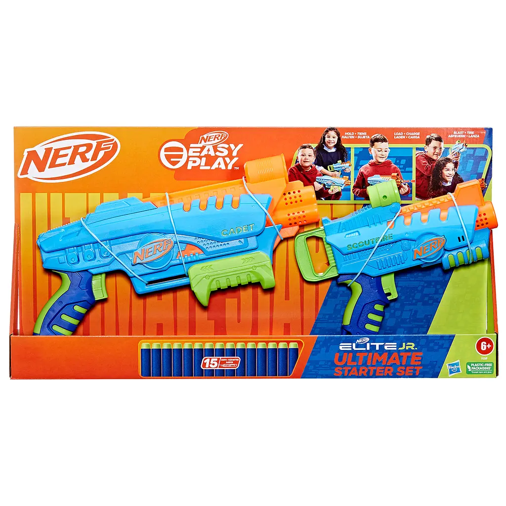 Набір бластерів Nerf Junior Ultimate Starter Set, з 15 стрілами, 2 шт. (F6369) - фото 4