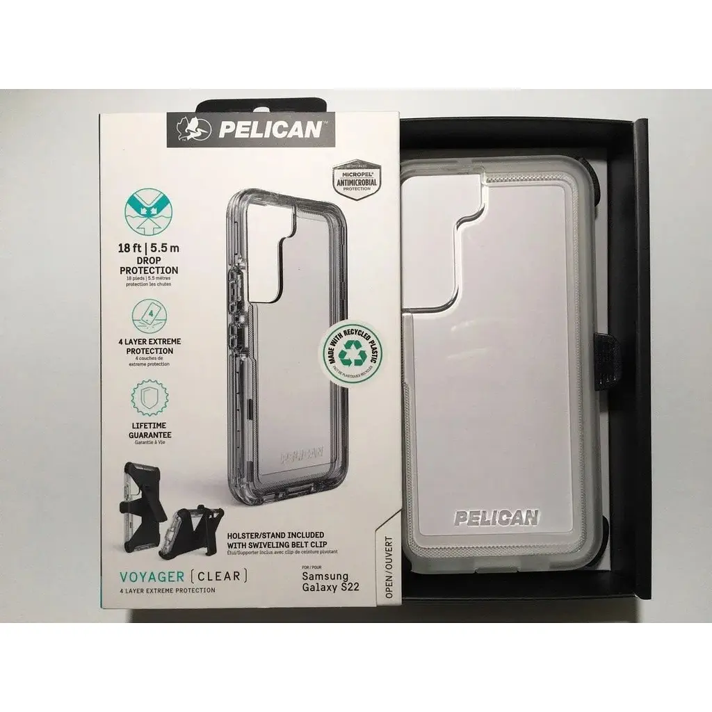 Протиударний чохол із кліпсою Pelican Voyager для Samsung Galaxy S22 (6.1") Clear аналог OtterBox Defender - фото 2