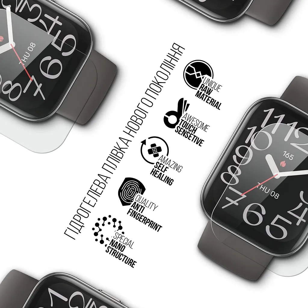 Гідрогелева плівка на годинники Amazfit Watch Bip 5 Unity ArmorStandart захисна плівка для смарт годинників прозора (ARM78110) - фото 2