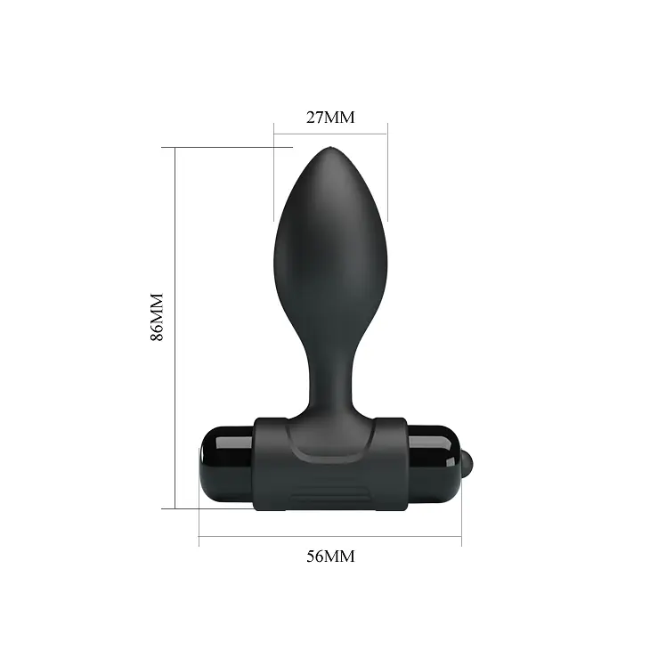 Анальна пробка - Pretty Love Vibra Butt Plug Black - фото 4