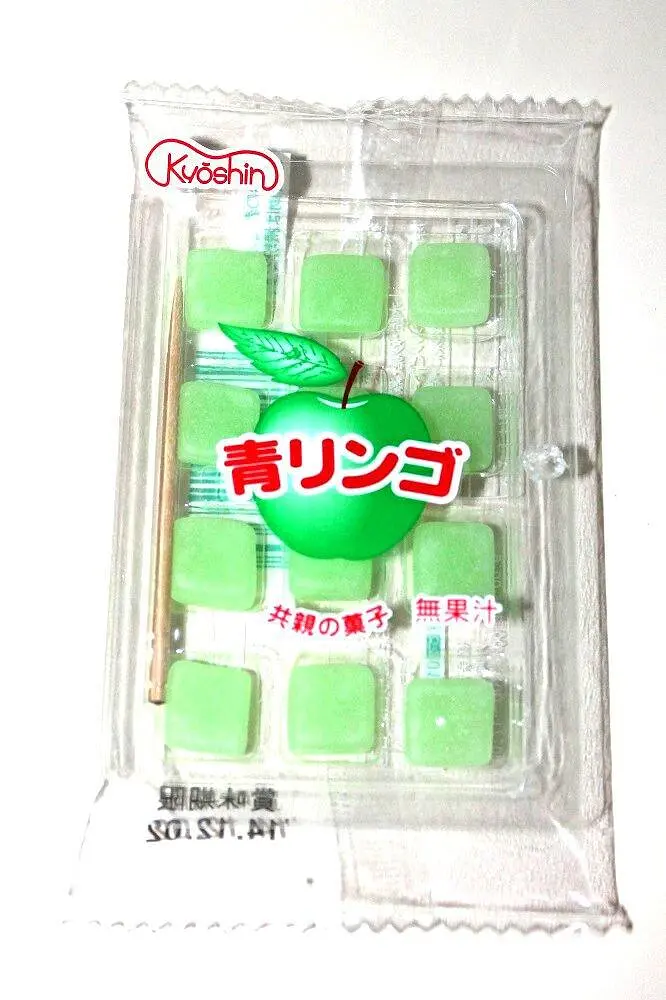 Японські жувальні цукерки Kyoushin Green Apple Mochi Candy 15г - фото 5