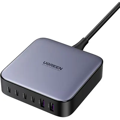 Зарядний пристрій Ugreen 6xUSB 200 Вт (4xUSB-C + 2xUSB-A) GaN CD271 (40914) - фото 9
