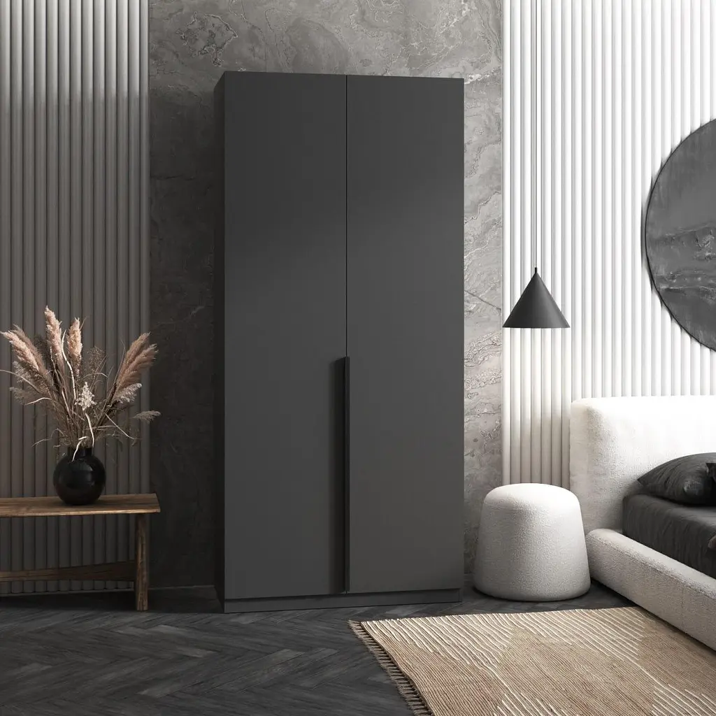 Шафа для одягу Vays M-27, з штангою та полицями, ЛДСП, 100×50×220 см - для спальні, вітальні, передпокою - фото 7