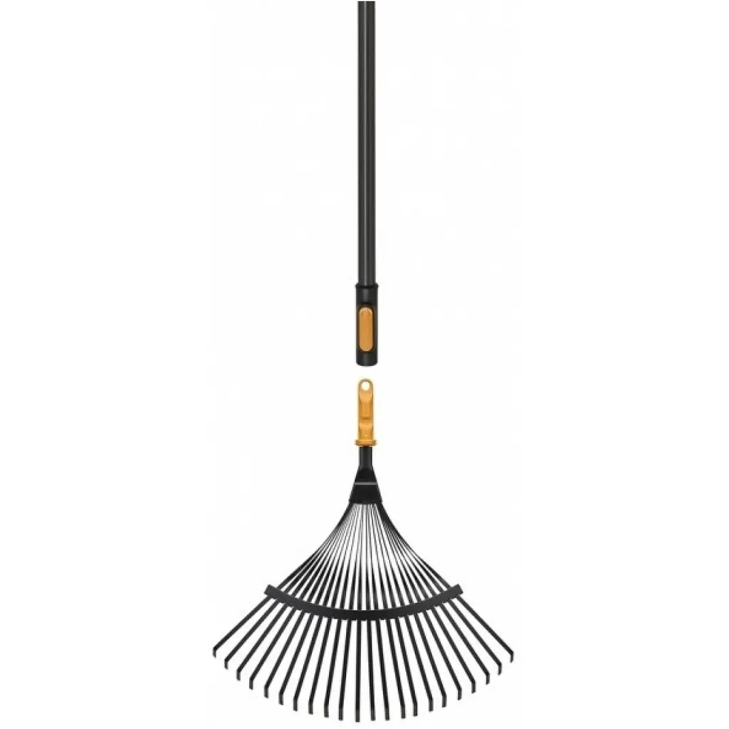 Набір Fiskars OneClick металеві віялові граблі та ручка L (1080714)