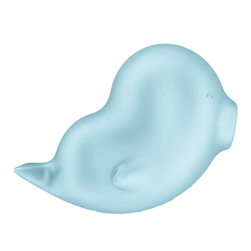 Вакуумный стимулятор клитора с вибрацией Satisfyer Sassy Seal голубой - фото 3