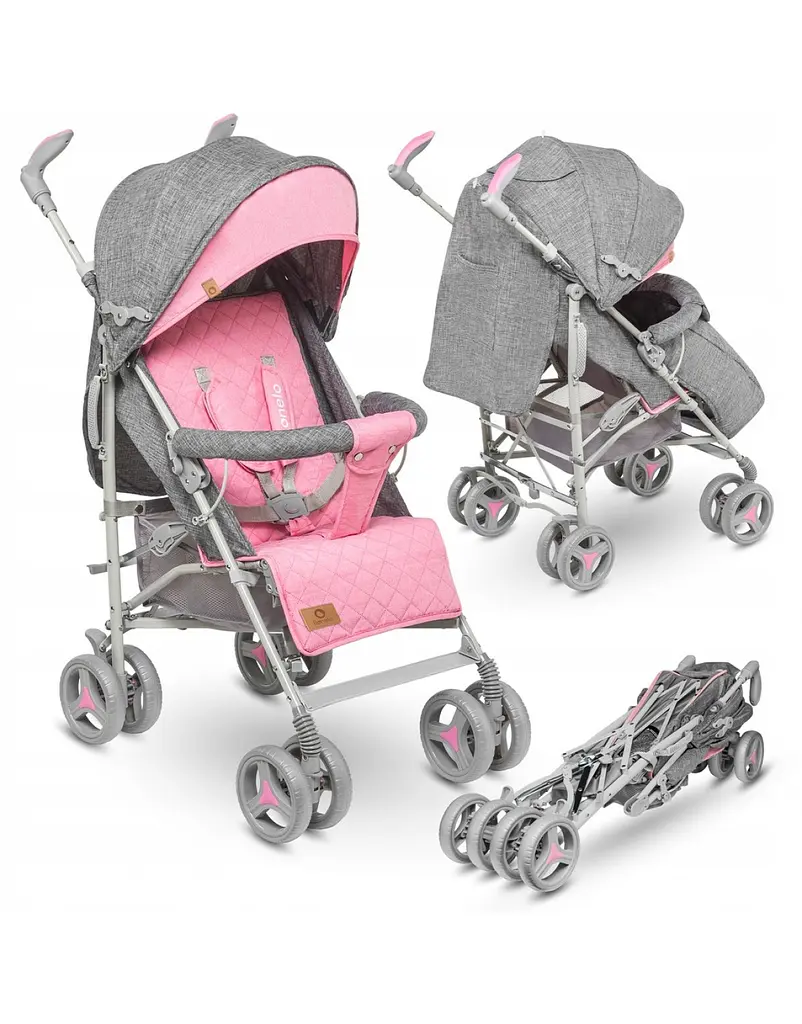 Прогулочная коляска Lionelo Irma Pink, серая с розовым (LO-IRMA PINK) - фото 2