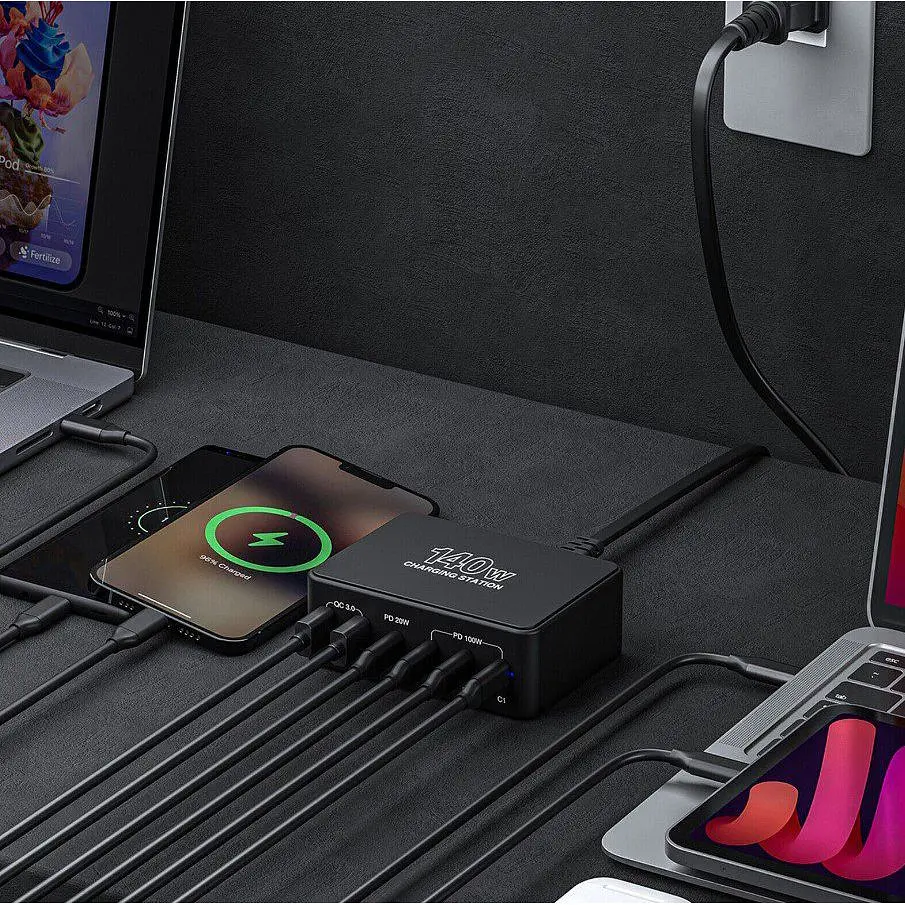 Зарядное устройство универсальное Voltronic fast charger USB QC3.0/PD/PPS 140W - фото 5