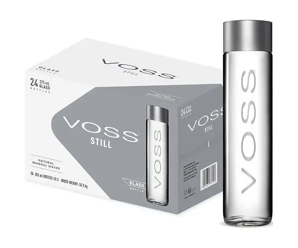 Voss, Упаковка 24 шт. х 0,375 л, Вода мінеральна негазована Восс, скло - фото 2