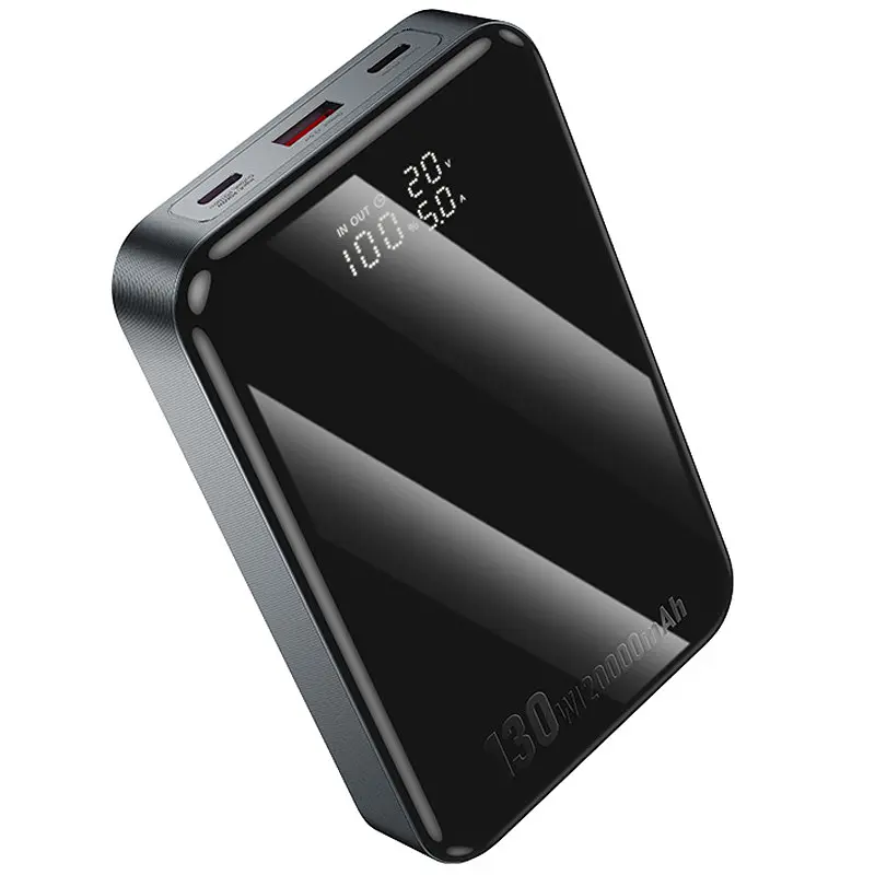 Портативний ЗП Power Bank Hoco Q30A Fast charge 130W 20000 mAh Metal gray - фото 4
