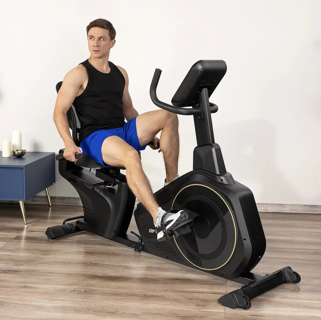 Горизонтальний велотренажер Gymtek XBR6000 електромагнітний золотистий - фото 10