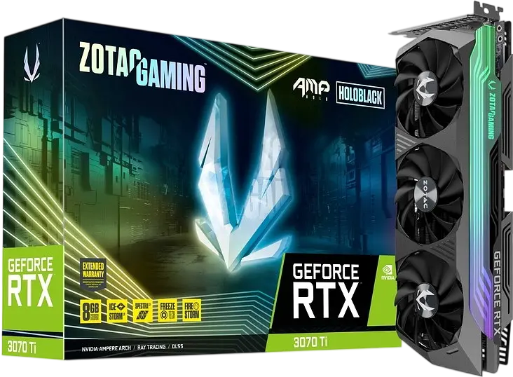 Відеокарта GeForce RTX 3070 Ti 8GB Zotac AMP Holo (ZT-A30710F-10P) Б/В