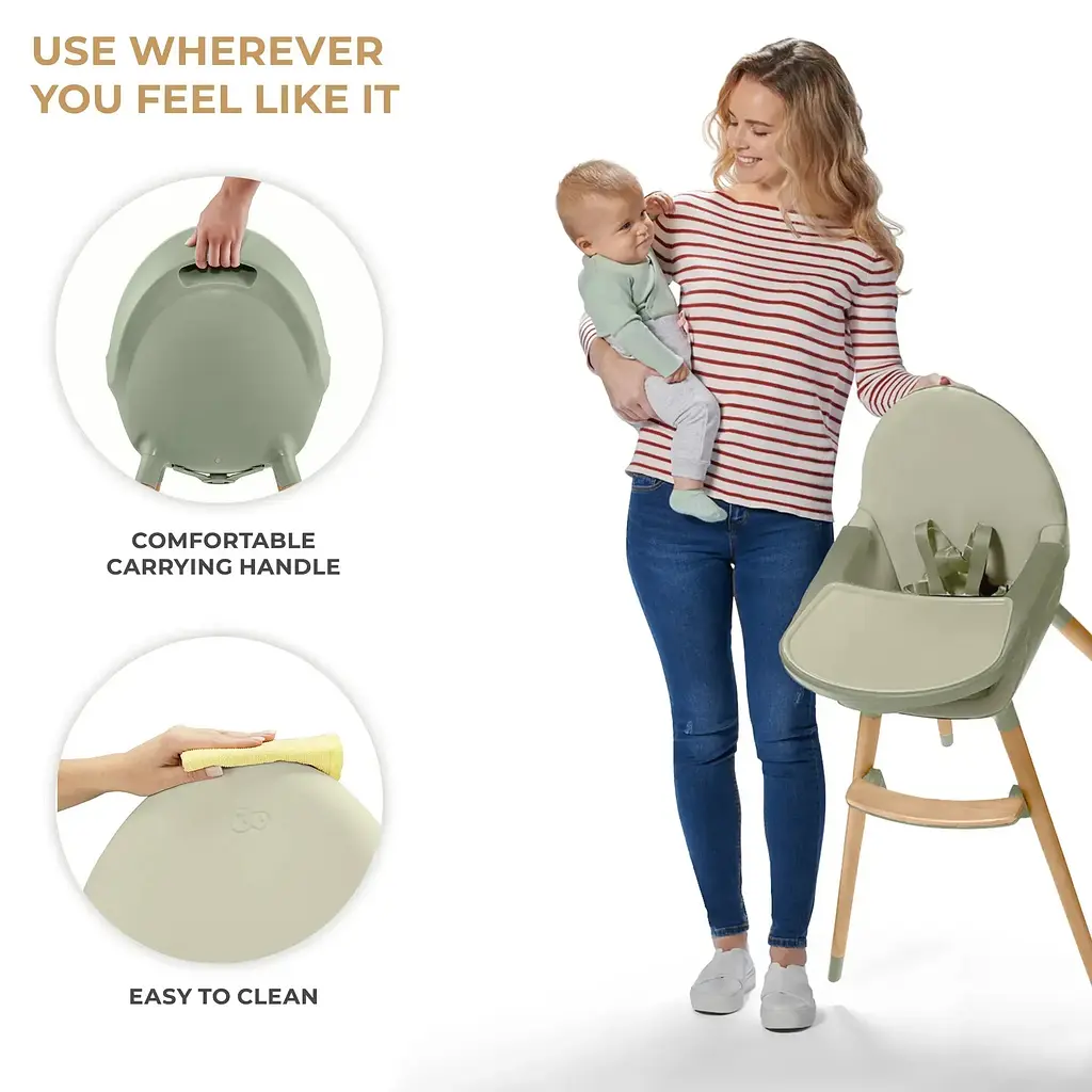 Стільчик для годування 2 в 1 Kinderkraft Fini 2 Green (KHFINI02GRE0000) - фото 4