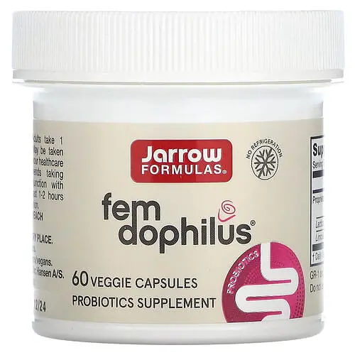 Пробиотики и пребиотики Vegan Fem Dophilus 1 Billion CFU 60 растительных капсул Jarrow Formulas vit0005072 - фото 3