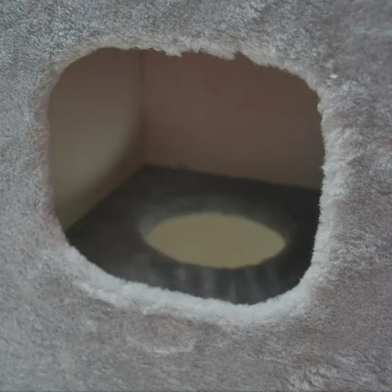 Будиночок драпак для котів Zoo-hunt Пентхаус 34х34х63 см сірий - фото 2