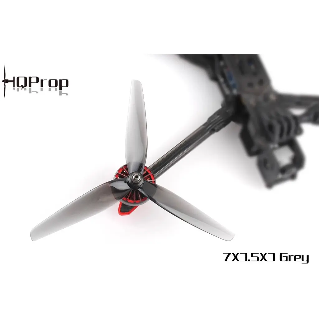 Пропелери HQProp 7035 3 лопасті для FPV квадрокоптера комплект 2 пари CW/CCW Light Grey (DP7X3.5X3GR-PC) - фото 2
